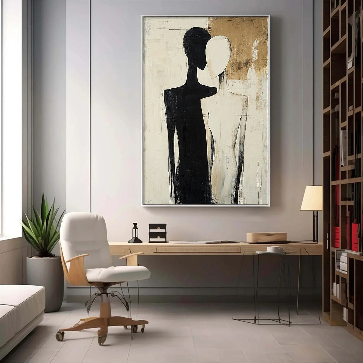 Abstract Couple Figure Oil Painting #AB824