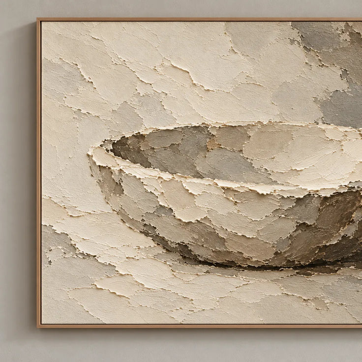 Cream Hand-Painted Bowl Painting, Simple Horizontal Still Life #DTNND2AV
