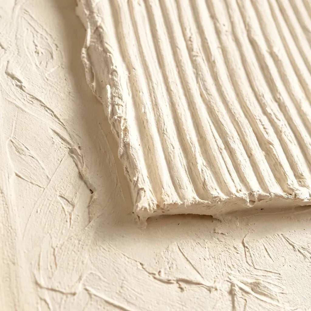 Warm Cream Minimalist Geometric Textured Wall Art for Living Room #AAPCEVVI