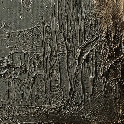Muted Gray-Blue Textured Wall Art, Wabi Sabi Abstract Landscape Painting for Living Room #UIDCT1RR
