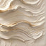 Cream & Gold Textured Wall Art – Flowing Wave Impasto Painting with Warm Veins, Horizontal Canvas for Living Room & Dining Room #STTK0A3I