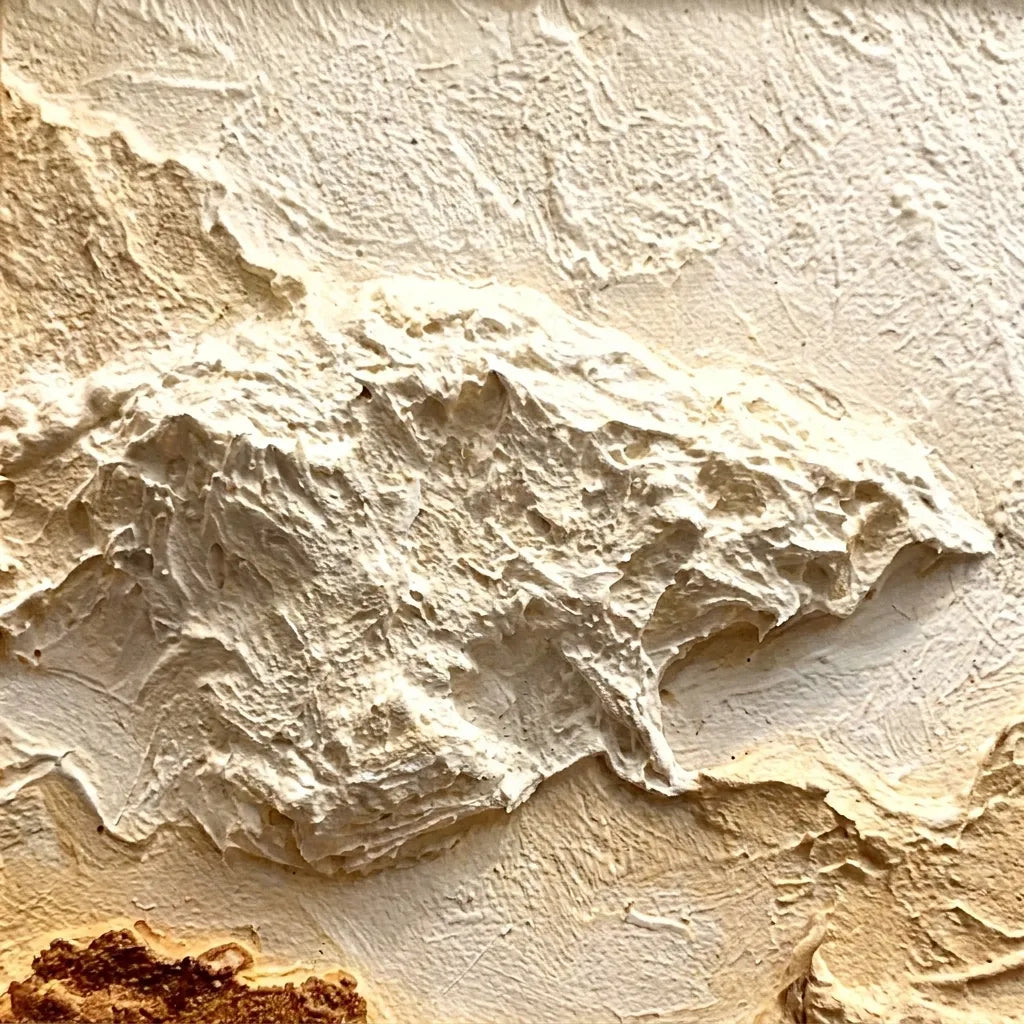 Earth Tone Textured Wall Art for Entryway, Organic Wabi Sabi Abstract Landscape #DYO11EZI