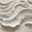 Sculptural Cream Wall Art – Organic Wave Impasto Painting with Amber Veins, Extra-Wide Horizontal Canvas for Living Room & Entryway #VKQLU69U