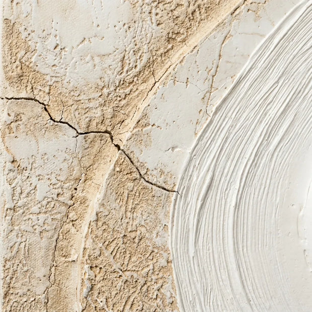 Cream Textured Wall Art for Living Room, Beige Wabi Sabi Abstract Painting #9M29OAYD
