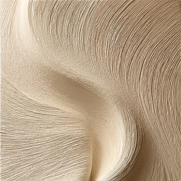 Beige Textured Wall Art for Bedroom, Flowing Wabi Sabi Abstract Painting #WMM9KVO7