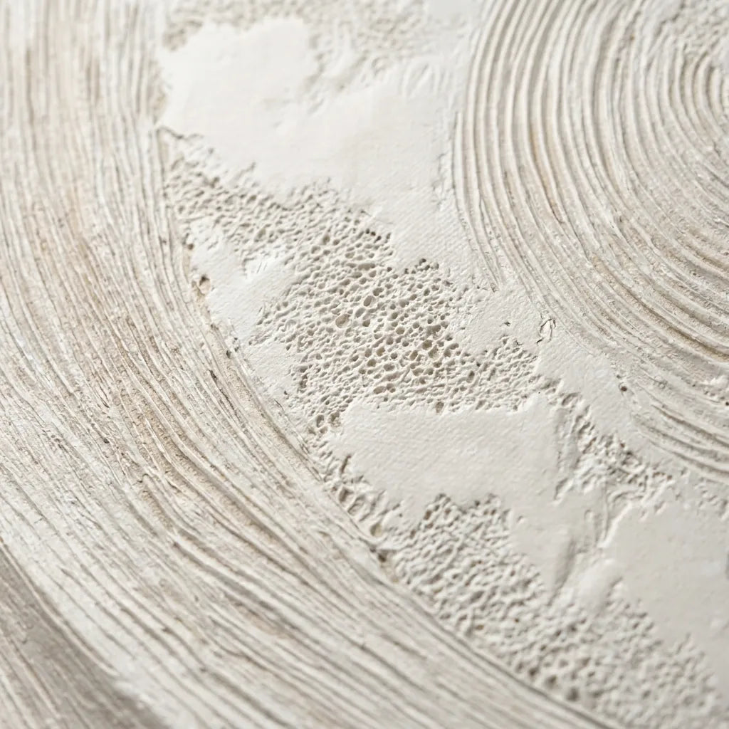 Beige Textured Wall Art for Living Room, Sculptural Wabi Sabi Abstract Painting #HLAU90V6