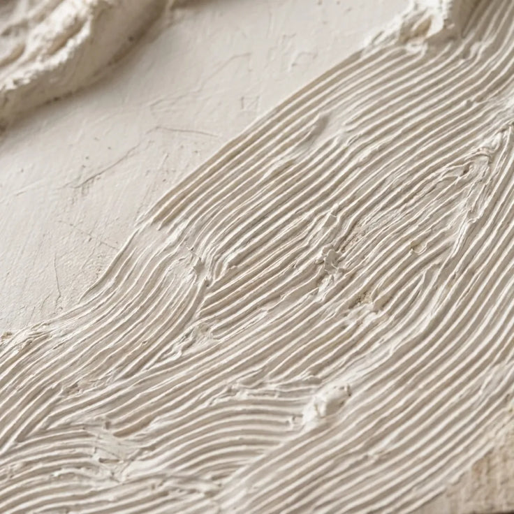 Warm Taupe and Ivory Textured Abstract Wall Art for Living Room #EF60LR2B