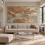 Earth Tone Hand-Painted Abstract Landscape, Braided Channels #NORDJ7EL