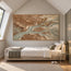 Earth Tone Hand-Painted Abstract Landscape, Braided Channels #NORDJ7EL