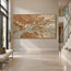 Earth Tone Hand-Painted Abstract Landscape, Braided Channels #NORDJ7EL