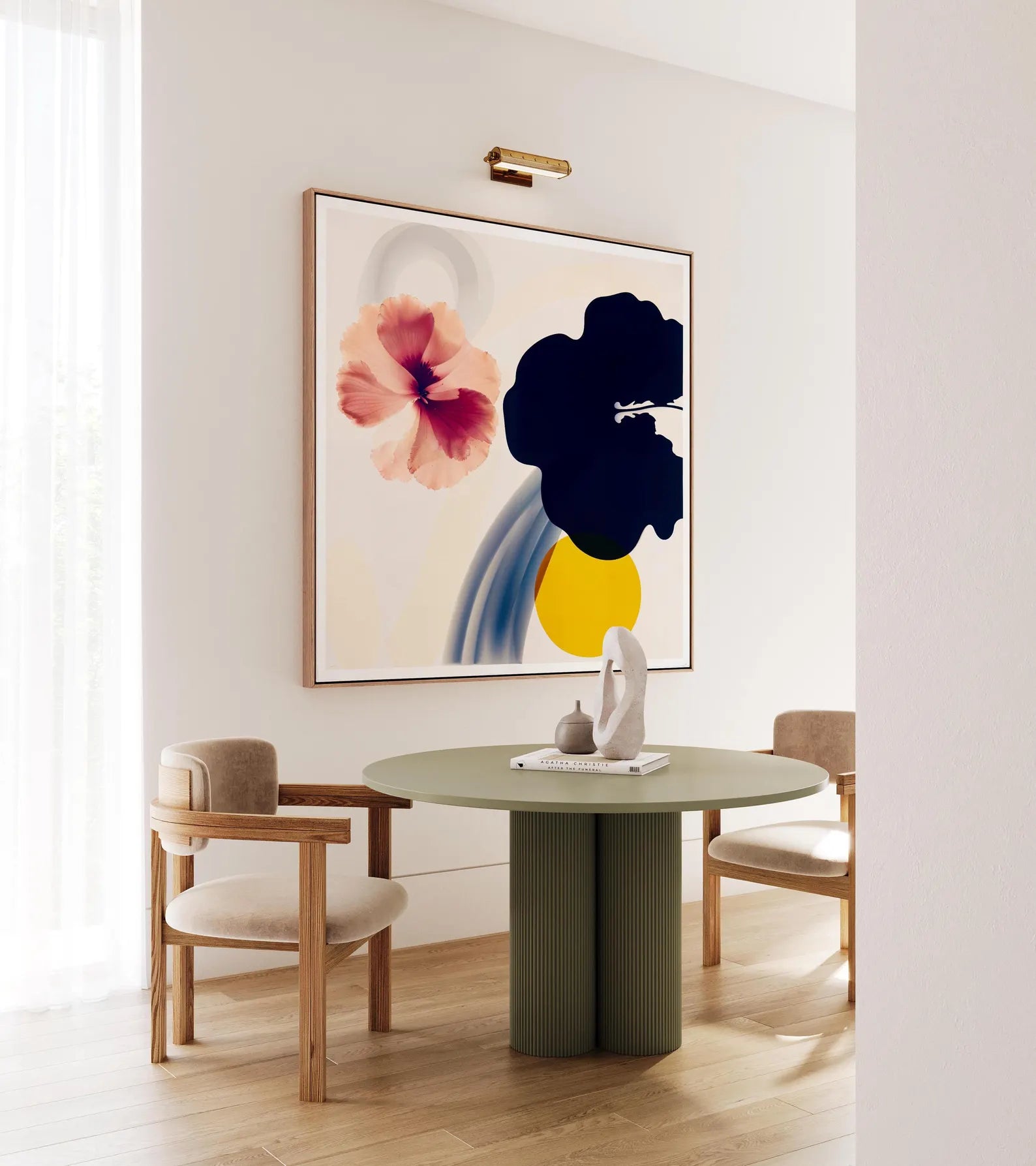 Bold Floral Abstract Canvas Art#FT128