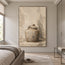 Beige Hand-Painted Still Life Painting, Lidded Jar and Shadow #4ILTWVTA