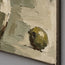 Olive Hand-Painted Still Life Painting, Curved Vessel and Fruit #2443ET4N