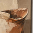 Cream Rust Hand-Painted Vessel Painting, Flared Asymmetric Rim #PFULSY7T