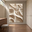 Beige & Cream Hand-Painted 3D Textured Oil Painting, Flowing Wave Abstract Wall Art #GFHF315B