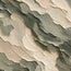 Cream Sage Hand-Painted Abstract Painting, Broad Diagonal Bands #IMXN40Q4