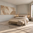 Beige Hand-Painted 3D Textured Painting, Wide Circular Geometry #GHKNDY14