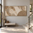 Beige Hand-Painted 3D Textured Painting, Wide Circular Geometry #GHKNDY14