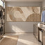 Beige Hand-Painted 3D Textured Painting, Wide Circular Geometry #GHKNDY14