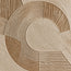 Beige Hand-Painted 3D Textured Painting, Wide Circular Geometry #GHKNDY14