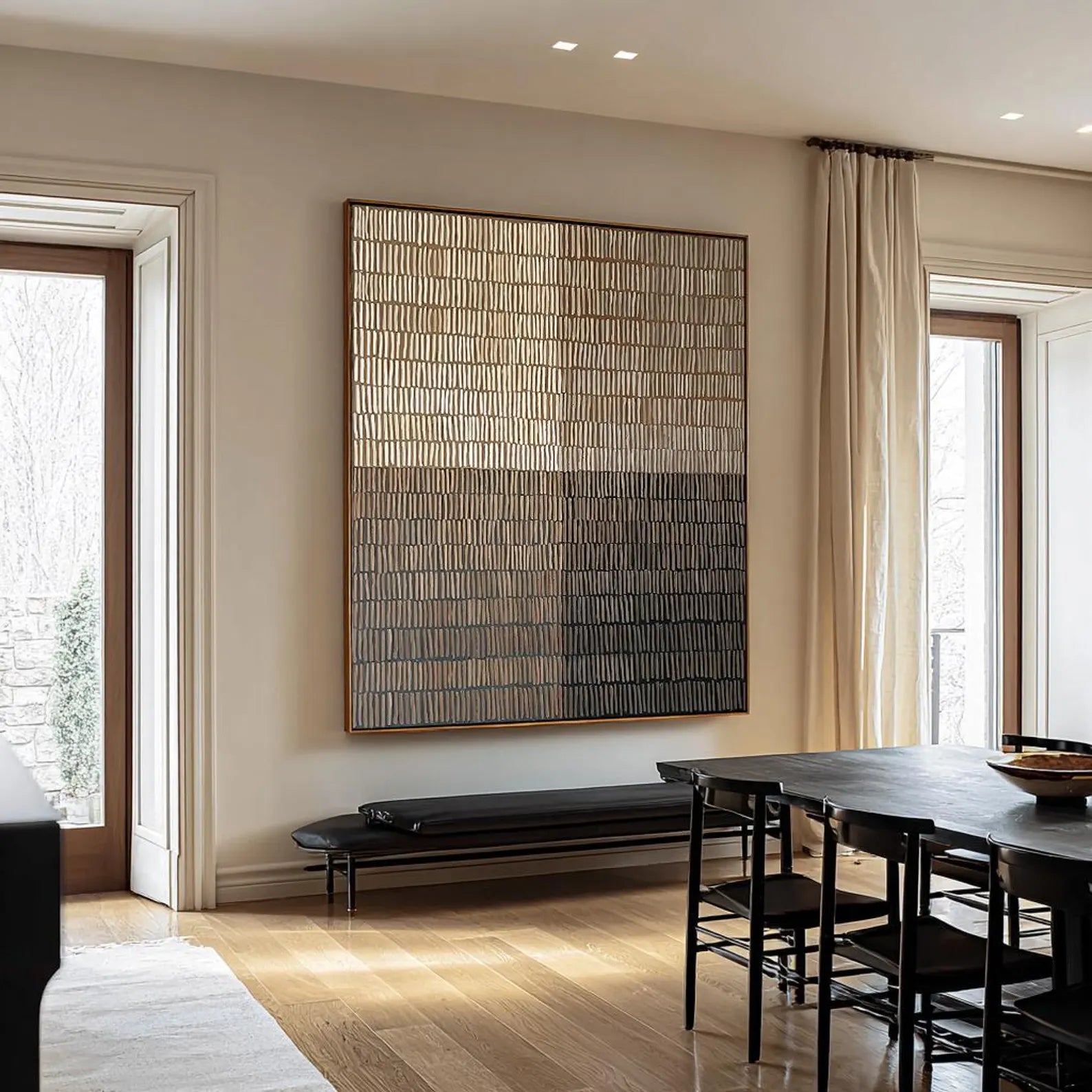 Textured Neutral Tone Abstract Wall Art#MD234