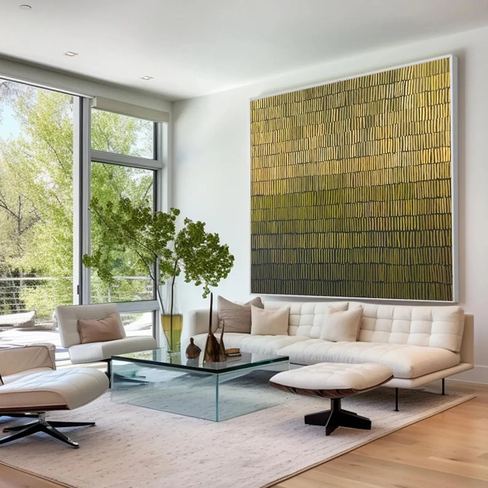 Textured Neutral Tone Abstract Wall Art#MD238