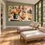 Earth Tone Hand-Painted Oil Painting, Flowers and Fruit Still Life Wall Art #AHYX67LQ