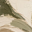 Cream Hand-Painted Abstract Painting, Sweeping Sage Ribbons #PZLLGLST