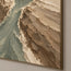 Beige Hand-Painted Abstract Landscape, Branching Sage Channels #94ILAMFT