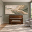Beige & Sage Hand-Painted 3D Textured Oil Painting, Flowing Abstract Wall Art #EK9DQ1GU