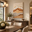 Neutral Textured Mountain Wall Art, Beige & Terracotta Abstract Landscape Painting #GZSNCMBM