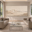 Cream Hand-Painted Mountain Painting, Open Panoramic Range #ALB5UQAD