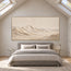 Cream Hand-Painted Mountain Painting, Open Panoramic Range #ALB5UQAD