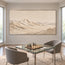 Cream Hand-Painted Mountain Painting, Open Panoramic Range #ALB5UQAD