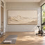 Cream Hand-Painted Mountain Painting, Open Panoramic Range #ALB5UQAD