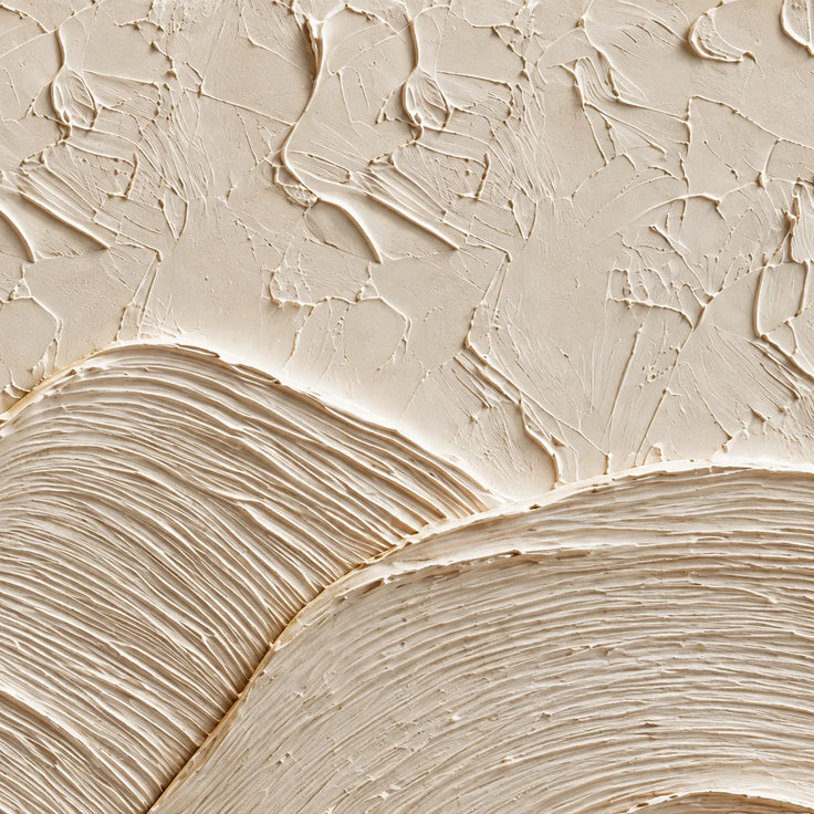 Neutral Textured Mountain Wall Art, Beige Abstract Landscape Painting #NHK3SDGE