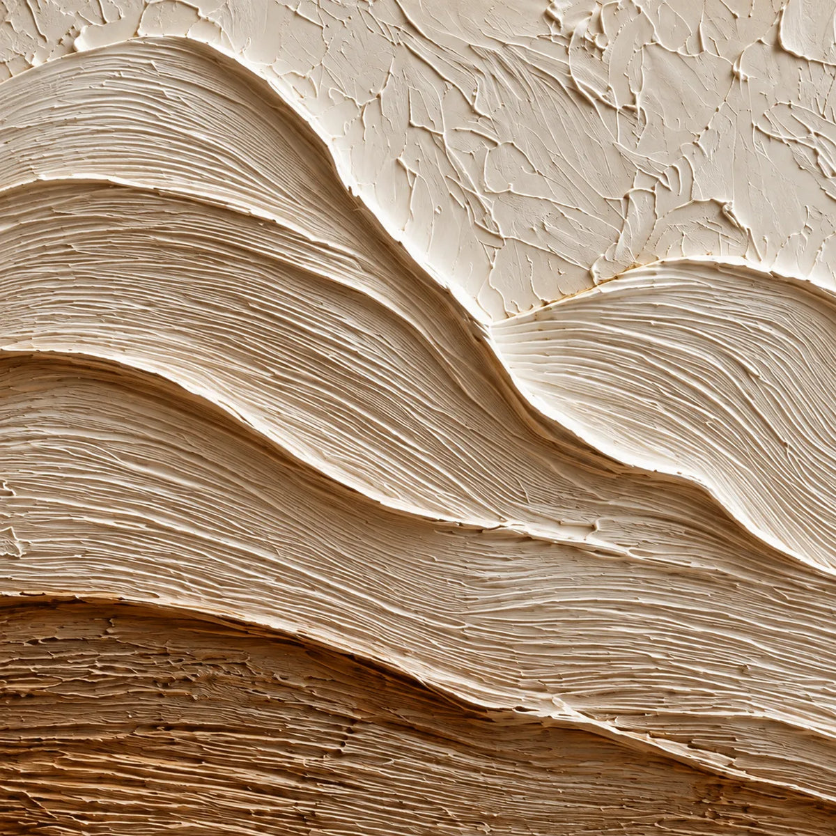Neutral Textured Mountain Wall Art, Beige Abstract Landscape Painting #NHK3SDGE