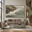Gray Green Hand-Painted Coastal Painting, Surf Along a Rocky Shore #MU0VVD80
