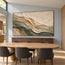 Ivory & Olive Hand-Painted 3D Textured Oil Painting, Layered Abstract Wall Art #AKT5BSSD