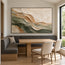 Ivory & Olive Hand-Painted 3D Textured Oil Painting, Layered Abstract Wall Art #AKT5BSSD