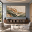 Ivory & Olive Hand-Painted 3D Textured Oil Painting, Layered Abstract Wall Art #AKT5BSSD