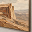 Ochre Brown Hand-Painted Canyon Painting, Flat-Topped Cliff #FXQ5837D