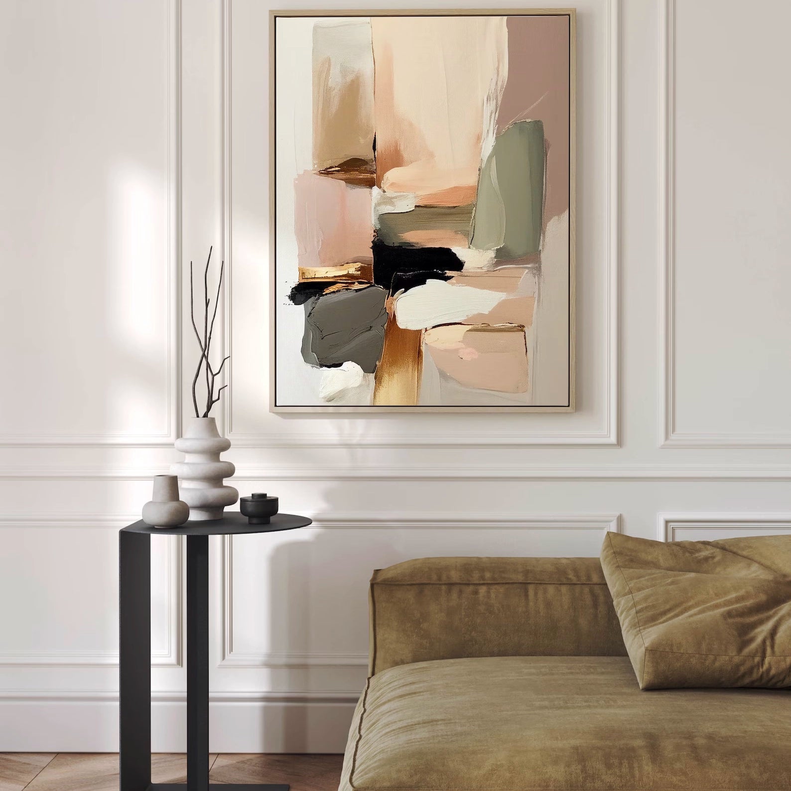 Neutral Abstract Oil Painting #WA123