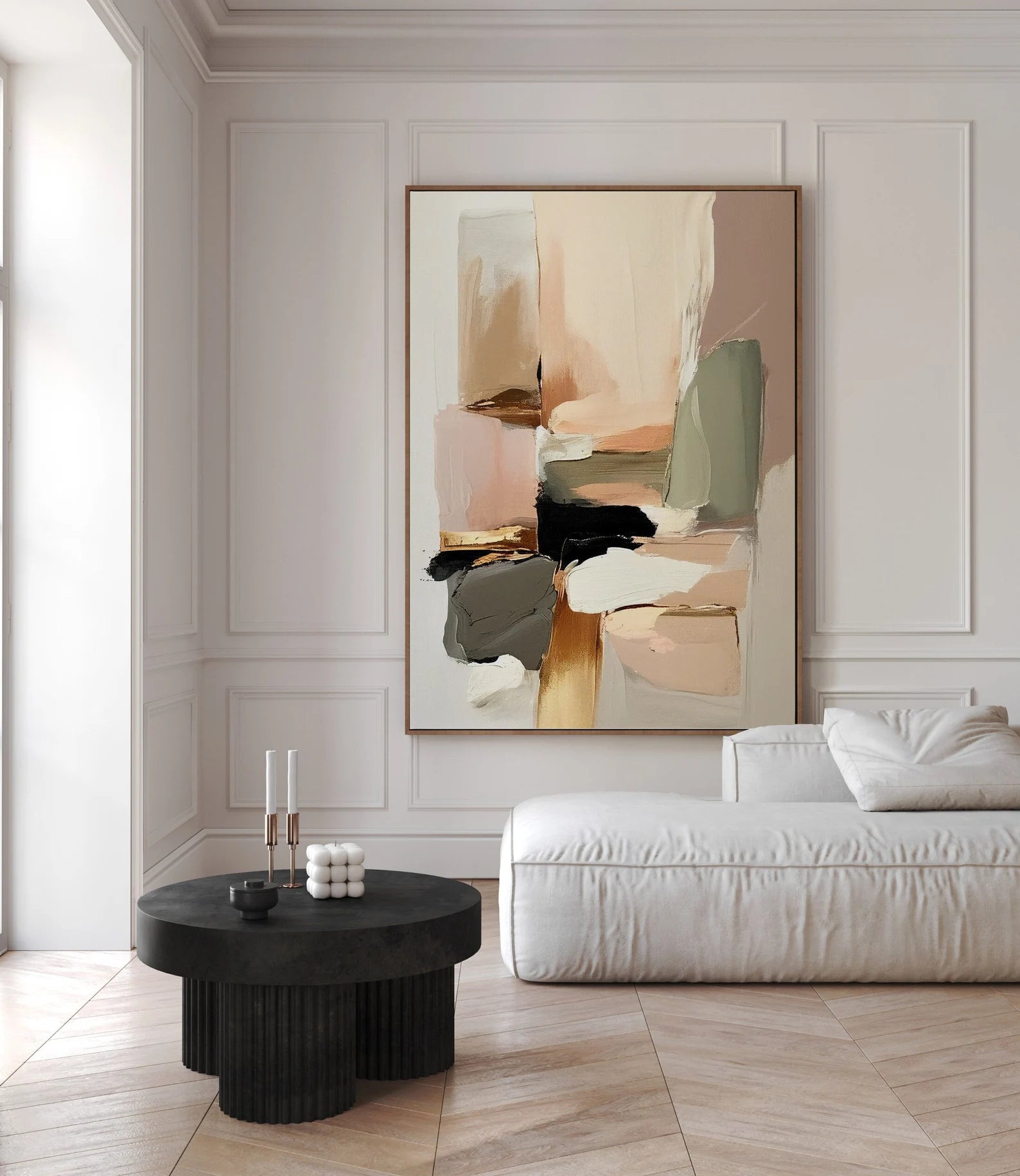 Neutral Abstract Oil Painting #WA123