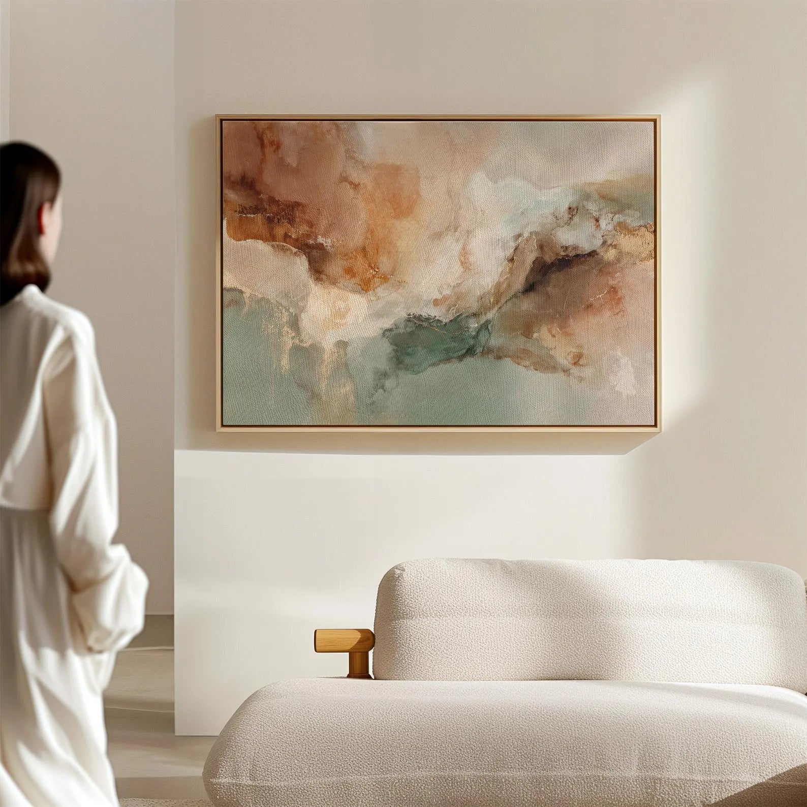 Soft Earth Tone Abstract Texture Art #WA127