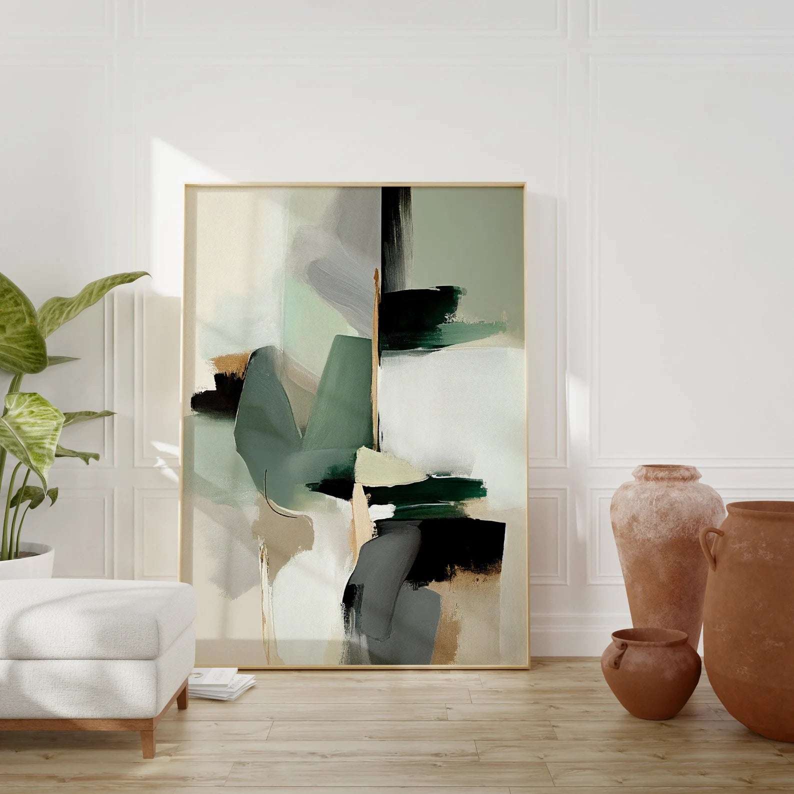 Minimalist Earth Tone Abstract Wall Art#WA127