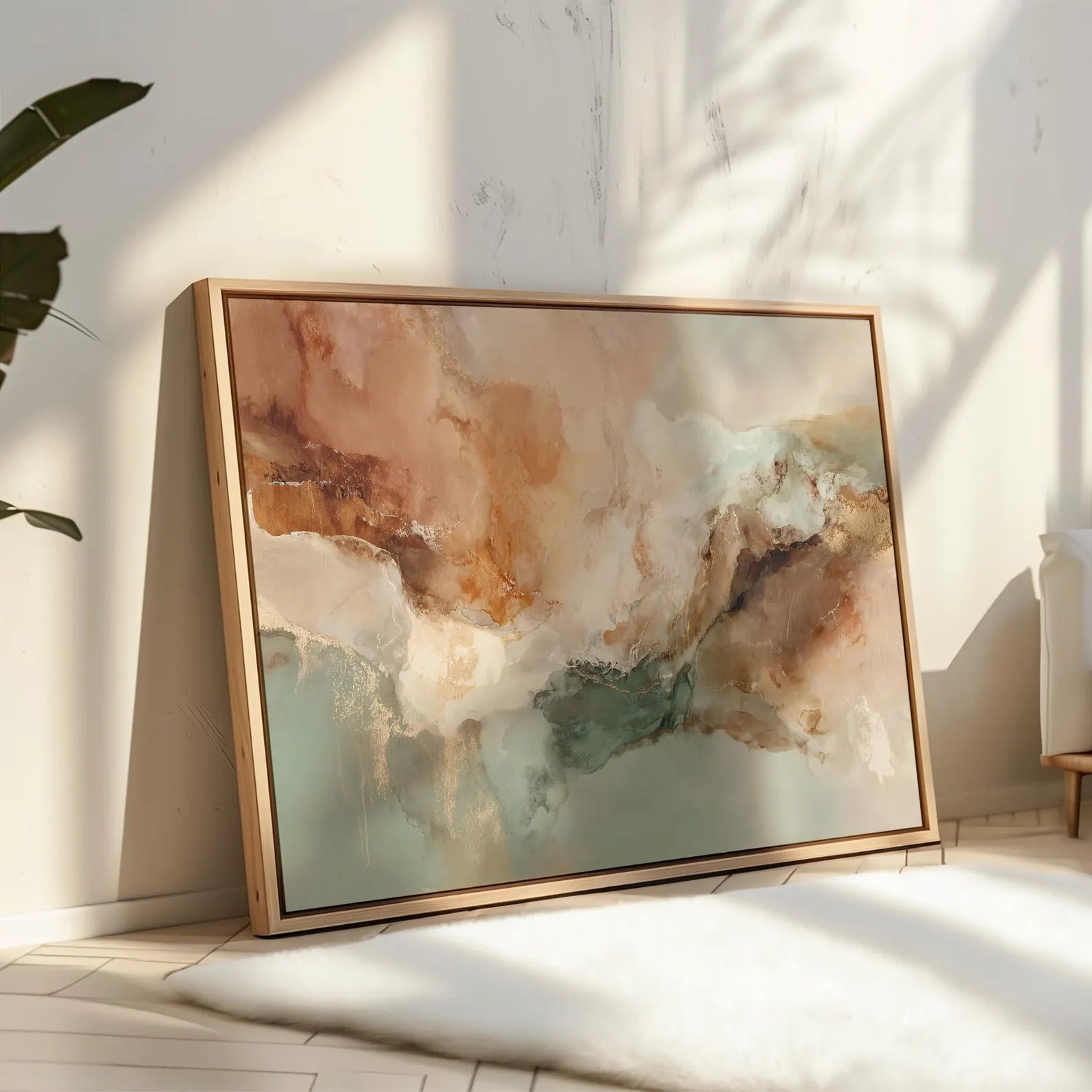 Soft Earth Tone Abstract Texture Art #WA127