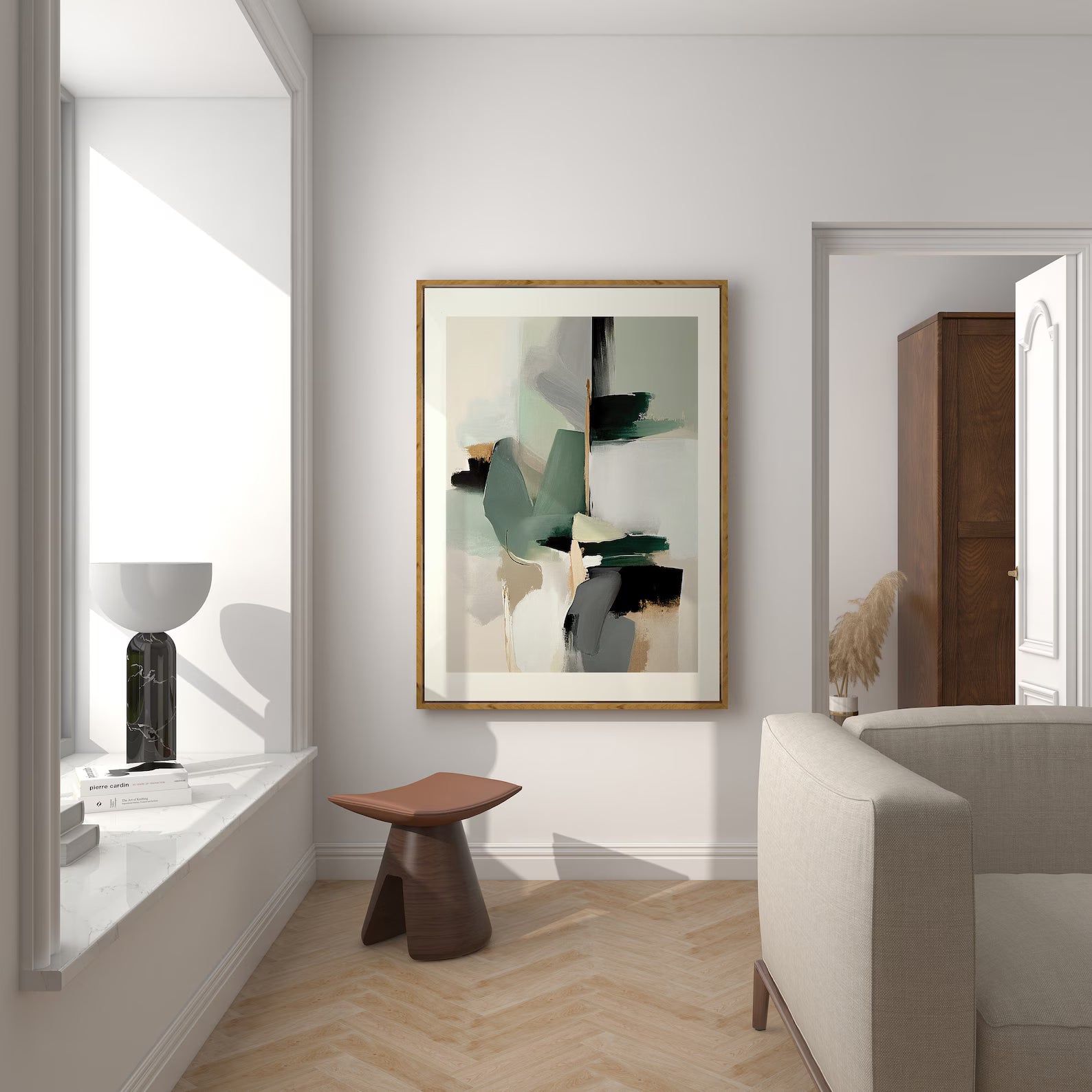 Minimalist Earth Tone Abstract Wall Art#WA127