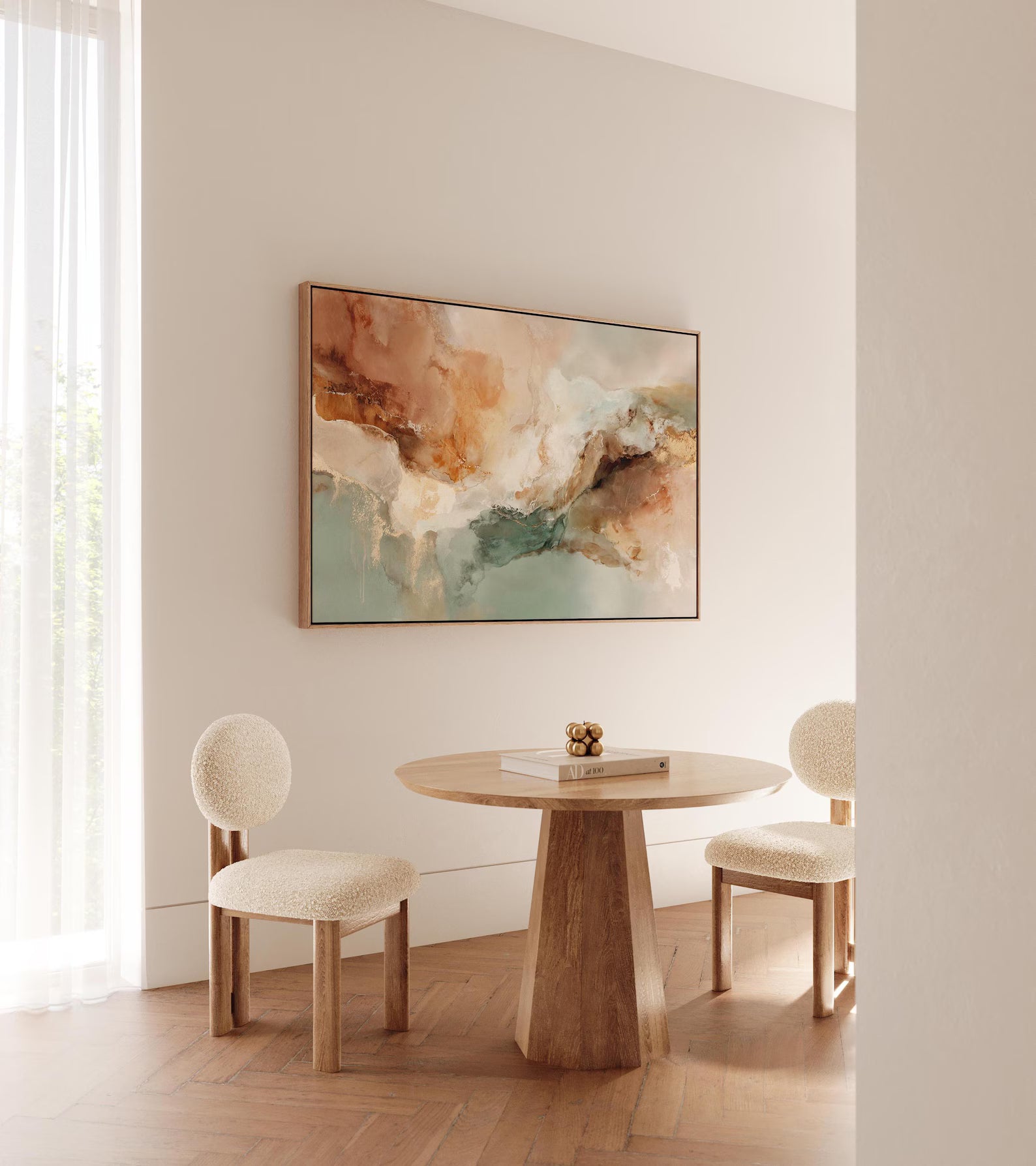 Soft Earth Tone Abstract Texture Art #WA127