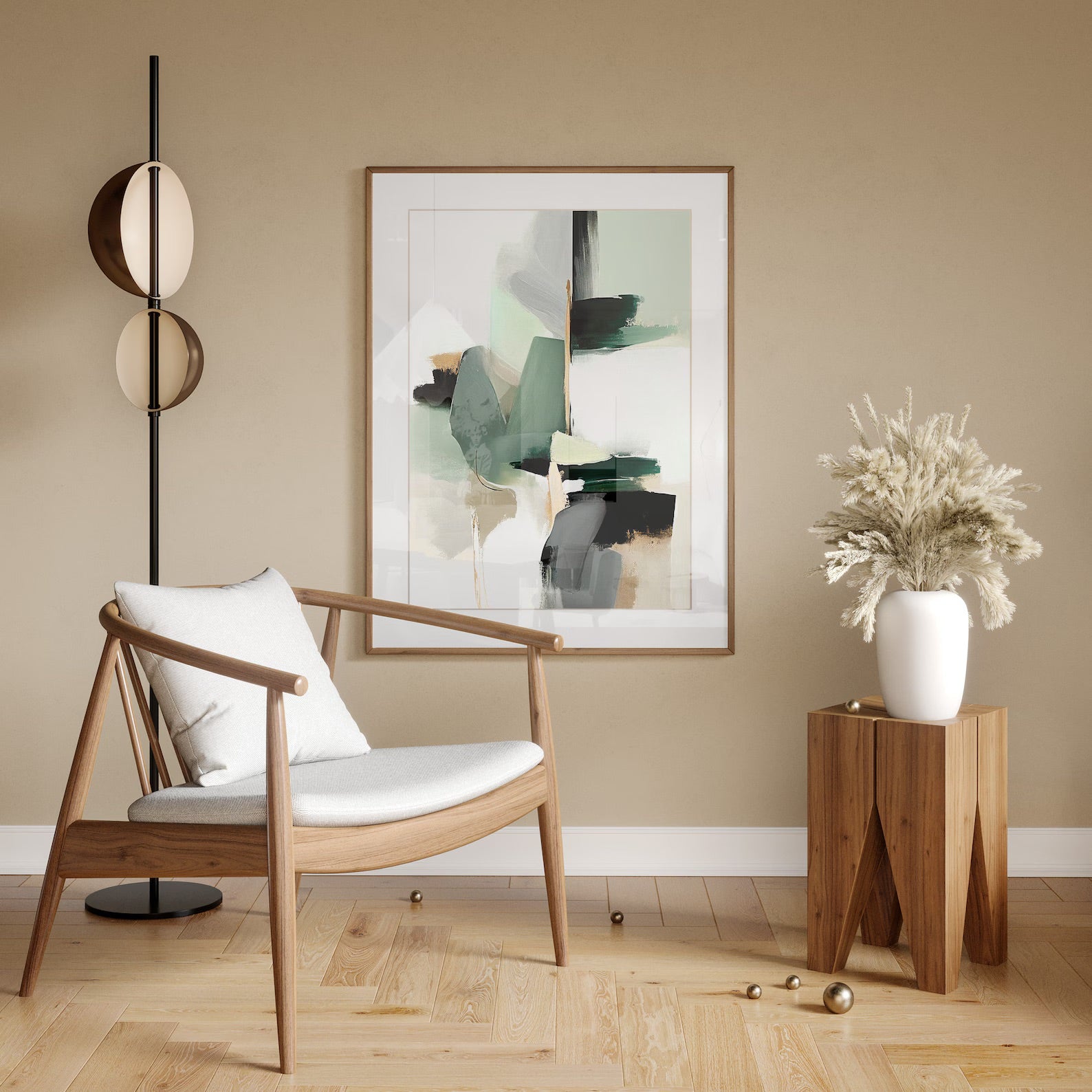 Minimalist Earth Tone Abstract Wall Art#WA127